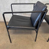 Set of Four Vintage Black Leather Brenda Armchair By Antonio For Flexform