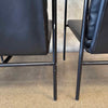 Set of Four Vintage Black Leather Brenda Armchair By Antonio For Flexform