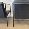 Set of Four Vintage Black Leather Brenda Armchair By Antonio For Flexform