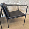 Set of Four Vintage Black Leather Brenda Armchair By Antonio For Flexform