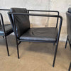 Set of Four Vintage Black Leather Brenda Armchair By Antonio For Flexform