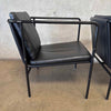 Set of Four Vintage Black Leather Brenda Armchair By Antonio For Flexform