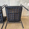 Set of Four Vintage Black Leather Brenda Armchair By Antonio For Flexform