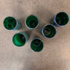Set of Six Vintage Hand Blown Jim Bush 1993 Iridescent Art Glasses - Signed