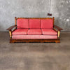 Monterey Furniture Floral Painted Sofa - Smoky Maple Finish