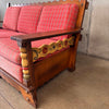 Monterey Furniture Floral Painted Sofa - Smoky Maple Finish