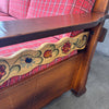 Monterey Furniture Floral Painted Sofa - Smoky Maple Finish