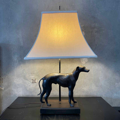 Vintage Bronze Greyhound Lamp Cottage Core French Country