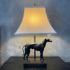 Vintage Bronze Greyhound Lamp Cottage Core French Country