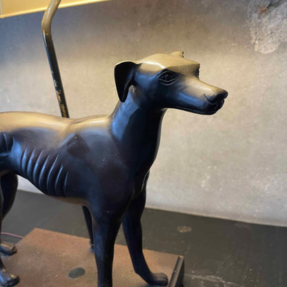 Vintage Bronze Greyhound Lamp Cottage Core French Country