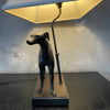 Vintage Bronze Greyhound Lamp Cottage Core French Country