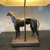 Vintage Bronze Greyhound Lamp Cottage Core French Country