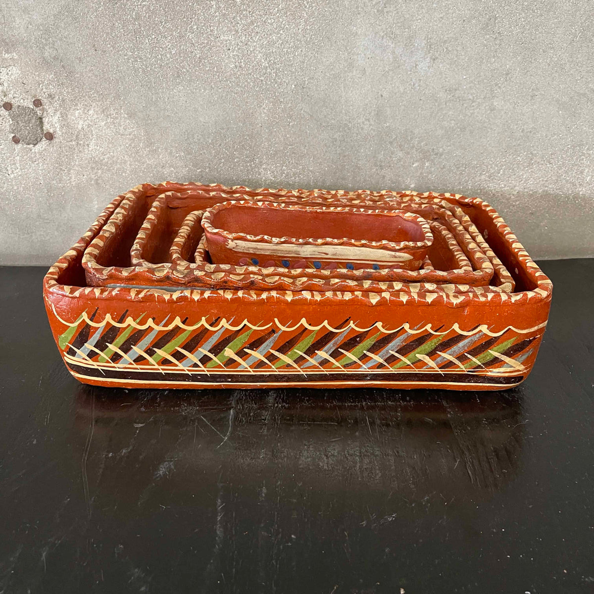 1950's Mexican Barro Platter Set