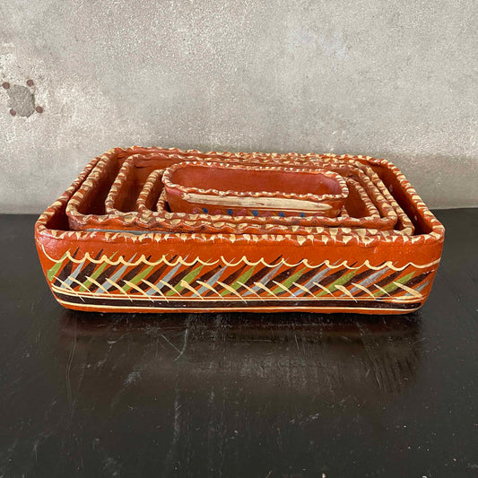 1950's Mexican Barro Platter Set