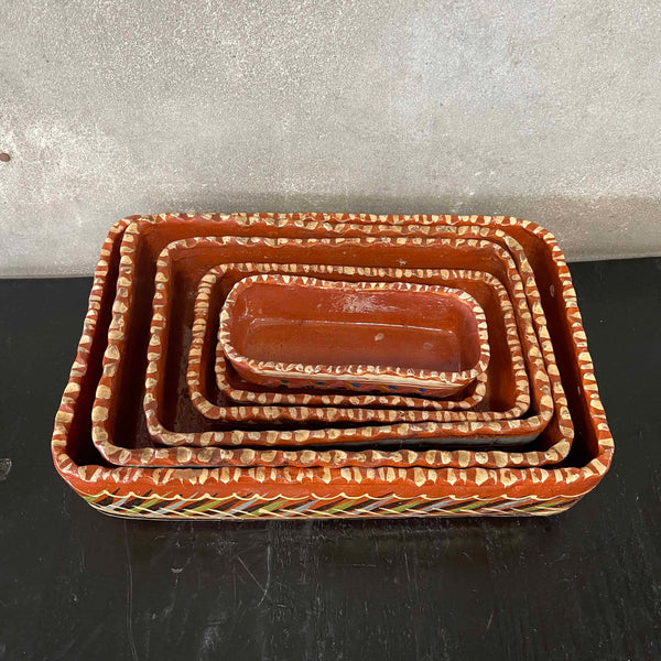1950's Mexican Barro Platter Set