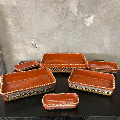 1950's Mexican Barro Platter Set