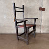 Monterey Furniture Early Old Wood Iron & Leather Chair