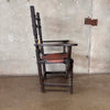 Monterey Furniture Early Old Wood Iron & Leather Chair