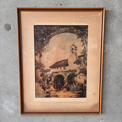 Signed Mission Art By Charles H. Owens