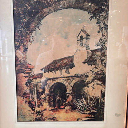 Signed Mission Art By Charles H. Owens