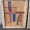 Pair of Mexican Crackle Painting - Style of A. Ruelle