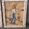 Pair of Mexican Crackle Painting - Style of A. Ruelle
