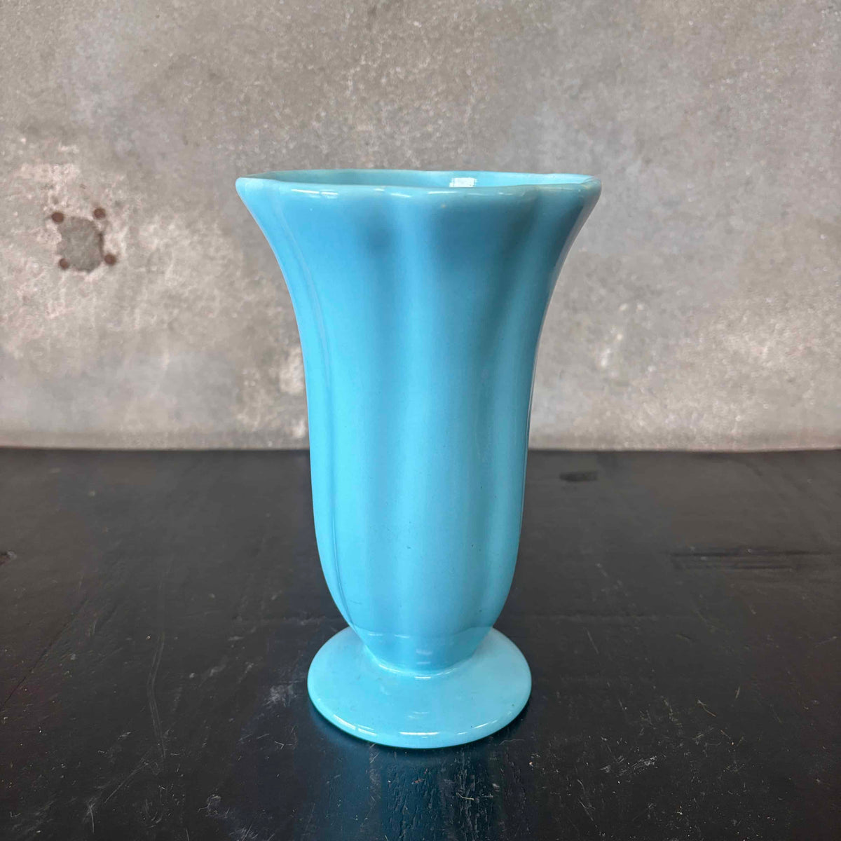 Catalina Island Fluted Turquoise Vase