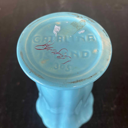 Catalina Island Fluted Turquoise Vase
