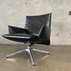 Knoll Pilot Leather Low Back Arm Chair
