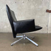 Knoll Pilot Leather Low Back Arm Chair
