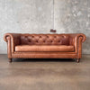Brown Leather Chesterfield Sofa