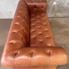 Brown Leather Chesterfield Sofa