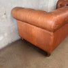 Brown Leather Chesterfield Sofa
