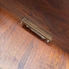 Mid Century Modern Walnut & Glass Hutch Cabinet With Light