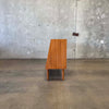 Mid Century Modern Low Glass & Mahogany Shelf Cabinet