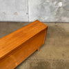 Mid Century Modern Low Glass & Mahogany Shelf Cabinet