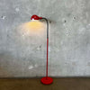 Vintage Red Gooseneck Floor Lamp