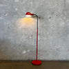 Vintage Red Gooseneck Floor Lamp