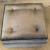 Mid Century Modern Olive Green Velvet Rolling Ottoman #1