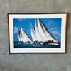 On the Rail Framed Poster - SORC Regatta 1997 Miami