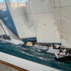 On the Rail Framed Poster - SORC Regatta 1997 Miami