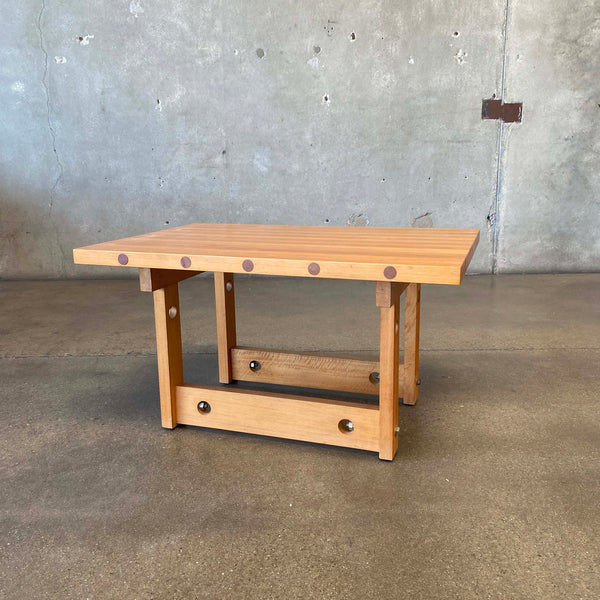 Japanese Maple Butcher Block Coffee Table Side Table 1960
