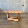 Japanese Maple Butcher Block Coffee Table Side Table 1960