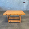 Japanese Maple Butcher Block Coffee Table Side Table 1960