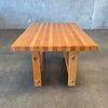 Japanese Maple Butcher Block Coffee Table Side Table 1960