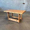 Japanese Maple Butcher Block Coffee Table Side Table 1960