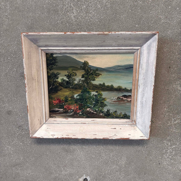 Vintage Oil Landscape Painting - Signed