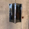 Vintage 1970's Smoked Lucite & Chrome Hanging Lamp #1