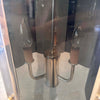 Vintage 1970's Smoked Lucite & Chrome Hanging Lamp #1