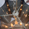 Vintage 1970's Smoked Lucite & Chrome Hanging Lamp #2
